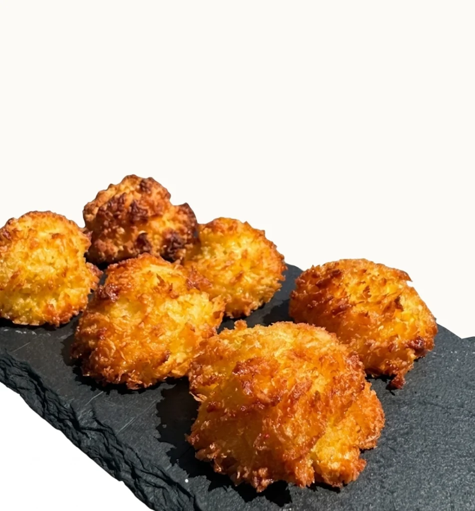 Cocadas sobre base de pizarra